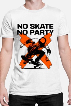 no skate no party - Tshirt Homme-NOIR