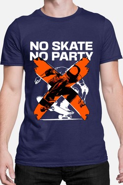 no skate no party - Tshirt Homme-NOIR
