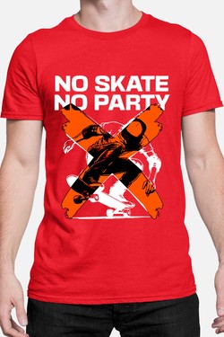 no skate no party - Tshirt Homme-NOIR