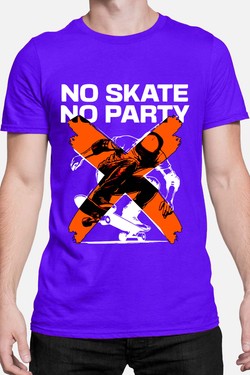 no skate no party - Tshirt Homme-NOIR