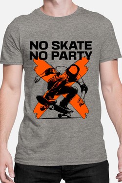 no skate no party - Tshirt Homme-NOIR