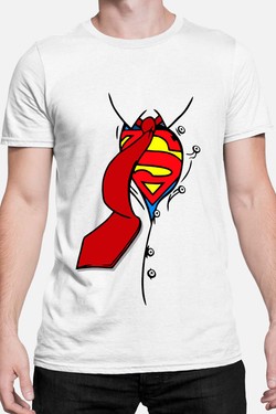 superman EV - Tshirt Homme-MARINE