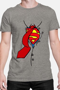 superman EV - Tshirt Homme-MARINE