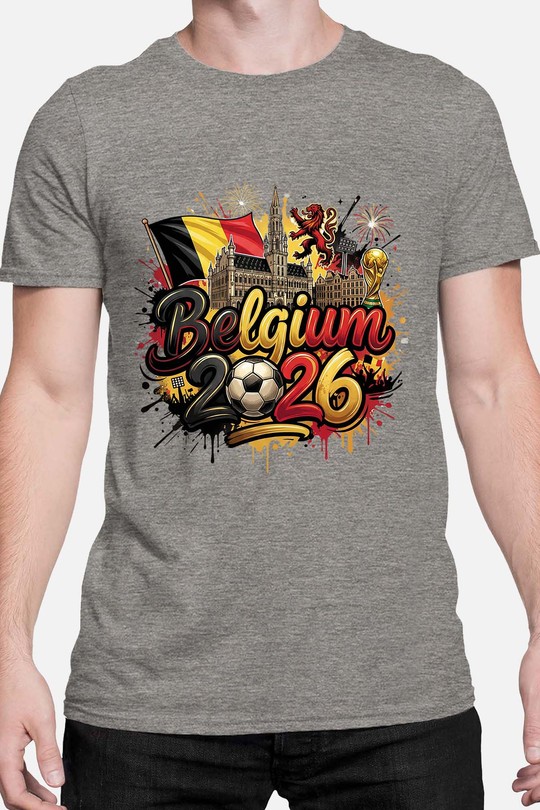 Cdm26 Belgium - Tshirt Homme-GRIS