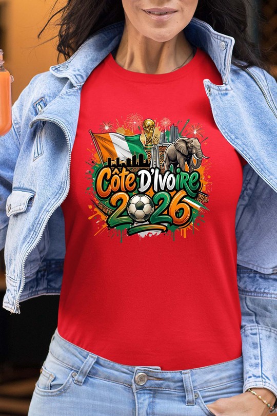 Cdm26 Cote d_ivoire - Tshirt Femme-ROUGE
