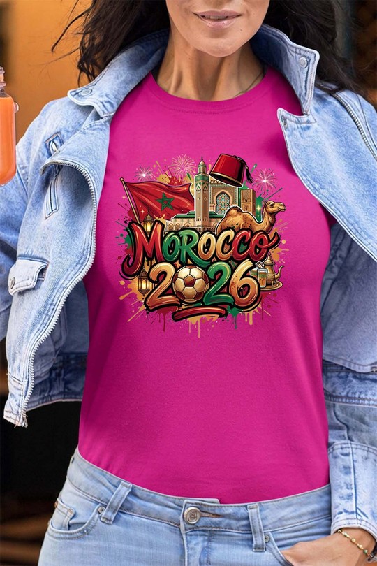 Cdm26 Morocco - Tshirt Femme - FC-FUSHIA