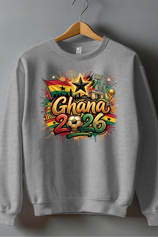 Cdm26 Ghana - Sweat Col Rond Homme-GRIS