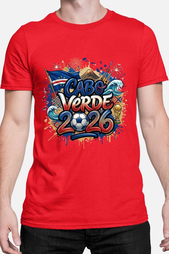 Cdm26 Cabo Verde - Tshirt Homme-ROUGE