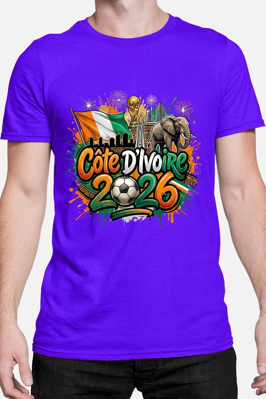 Cdm26 Cote d_ivoire - Tshirt Homme-BLEU ROI