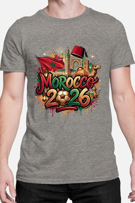 Cdm26 Morocco - Tshirt Homme-GRIS