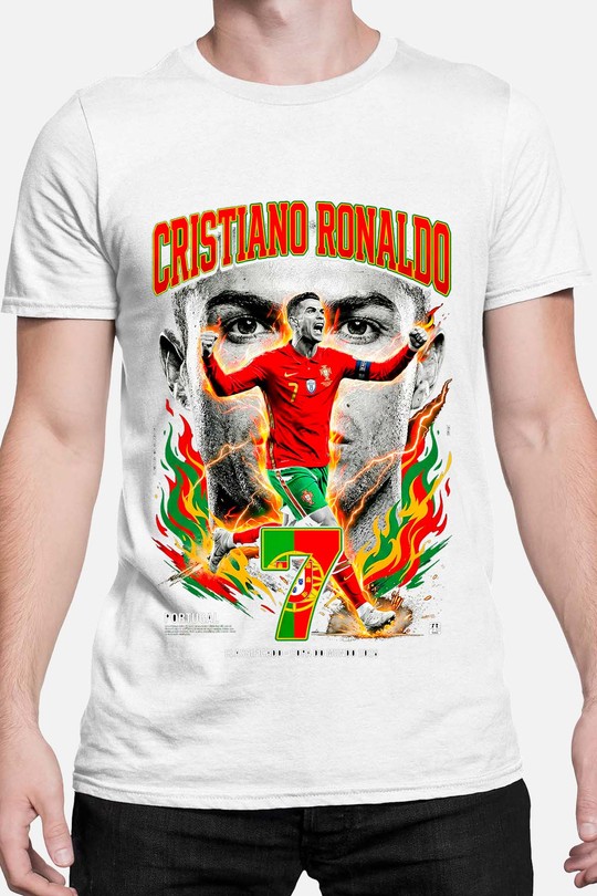 CR7 BOOTLEG2 - Tshirt Homme-BLANC