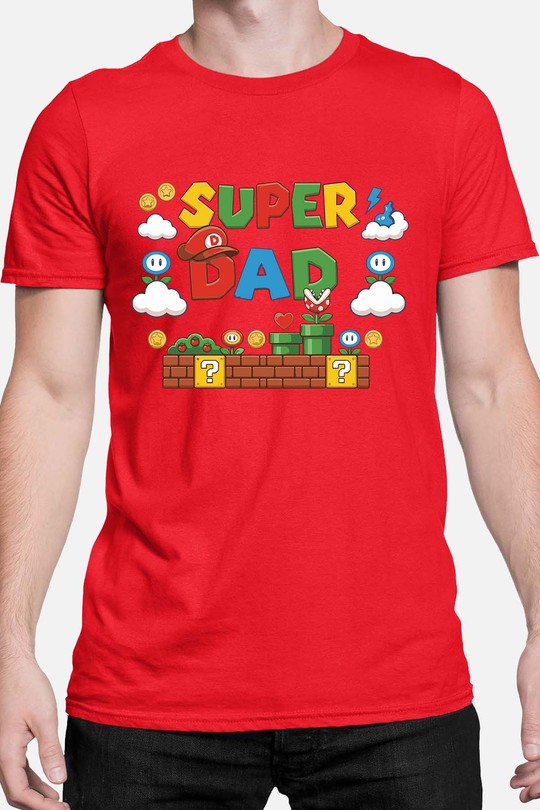 Super Dad Bro - Tshirt Homme-ROUGE