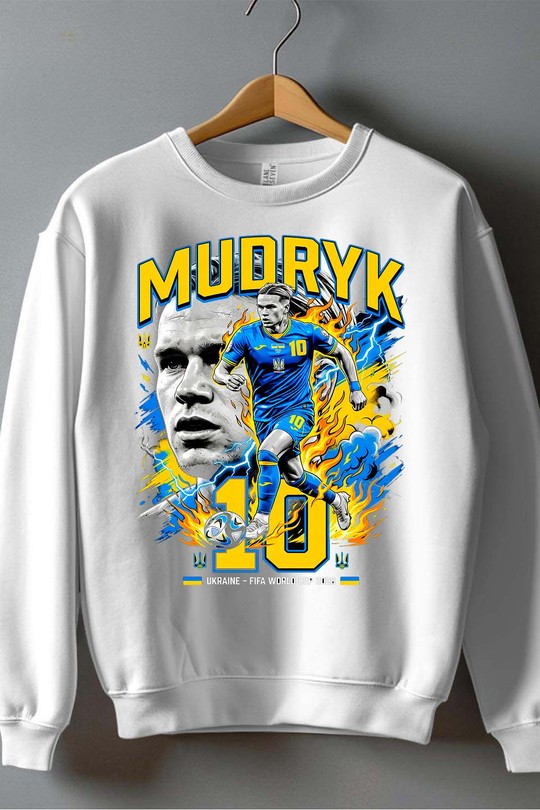 Mudryk BOOTLEG1 - Sweat Col Rond Homme-BLANC