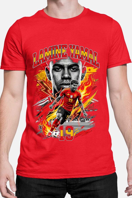 Yamal BOOTLEG1 - Tshirt Homme-ROUGE