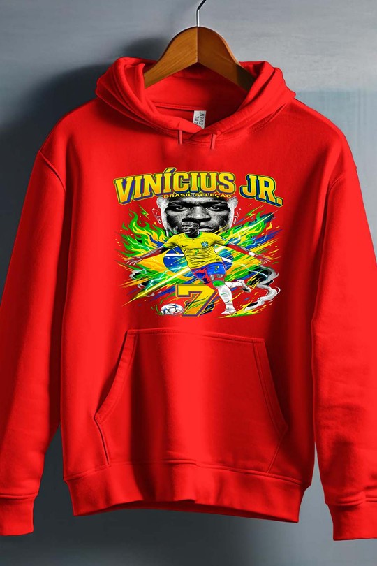 Vinicius BOOTLEG1 - Sweat capuche Homme-ROUGE