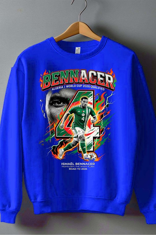 Bennacer BOOTLEG1 - Sweat Col Rond Homme-BLEU ROI