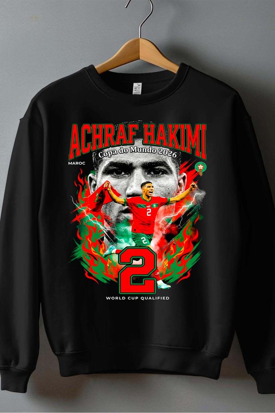Hakimi BOOTLEG1 - Sweat Col Rond Homme-NOIR