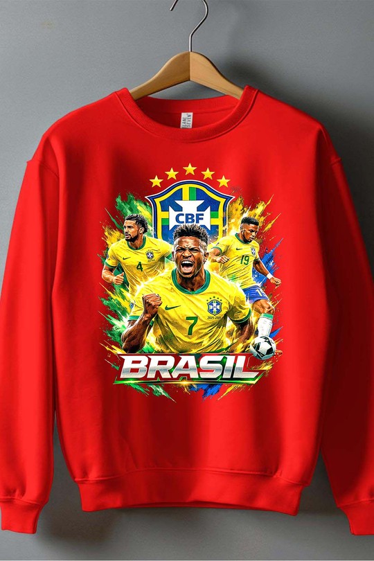 Bootleg Brasil 1 Raw - Sweat Col Rond Homme-ROUGE