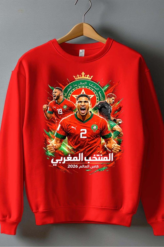Bootleg Maroc 1 Raw - Sweat Col Rond Garçon-ROUGE
