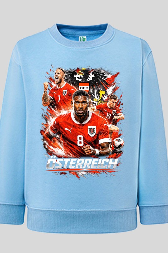 Bootleg Osterreich 1 Raw - Sweat Col Rond Garçon-BLEU CIEL