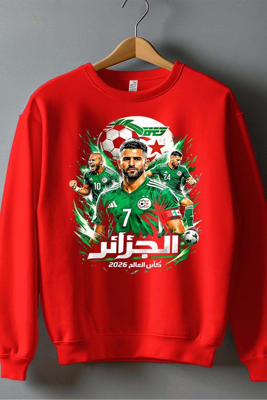 Bootleg Algérie 1 Raw - Sweat Col Rond Homme-ROUGE