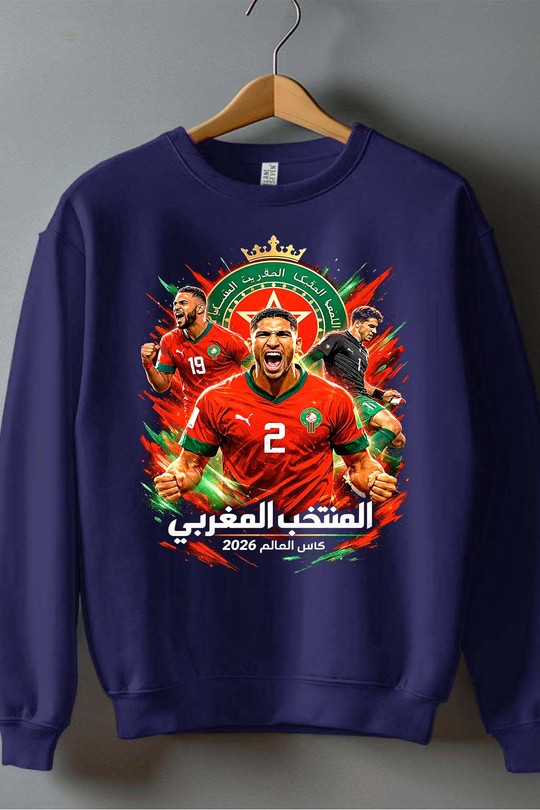 Bootleg Maroc 1 Raw - Sweat Col Rond Homme-MARINE