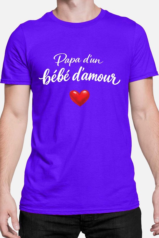 Papa 2 bebe damour - Tshirt Homme-BLEU ROI