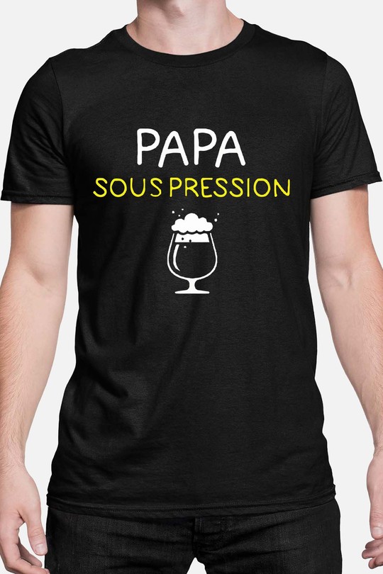 papa sous pression - Tshirt Homme-NOIR