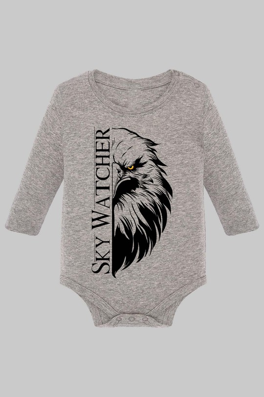 T sky watcher - Body Manche longue bébé-GRIS