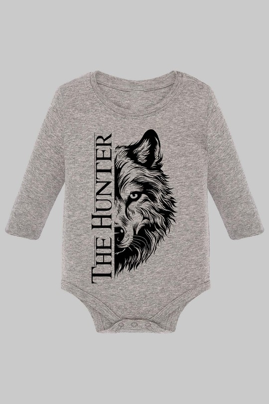 THE  hunter - Body Manche longue bébé-GRIS