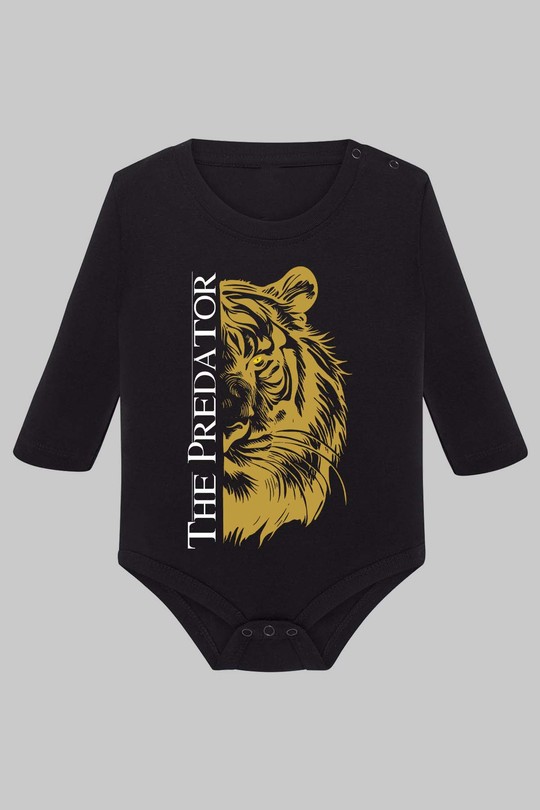 The pridator - Body Manche longue bébé-NOIR