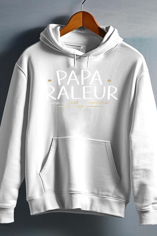 papa raleur BLANC-kamel-khedimallah - Sweat capuche Homme-BLANC