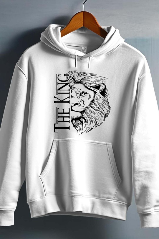 THE king - Sweat capuche Homme-BLANC