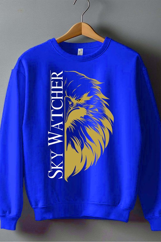 T sky watcher - Sweat Col Rond Homme-BLEU ROI