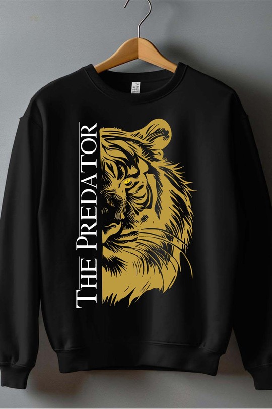 The pridator - Sweat Col Rond Homme-NOIR