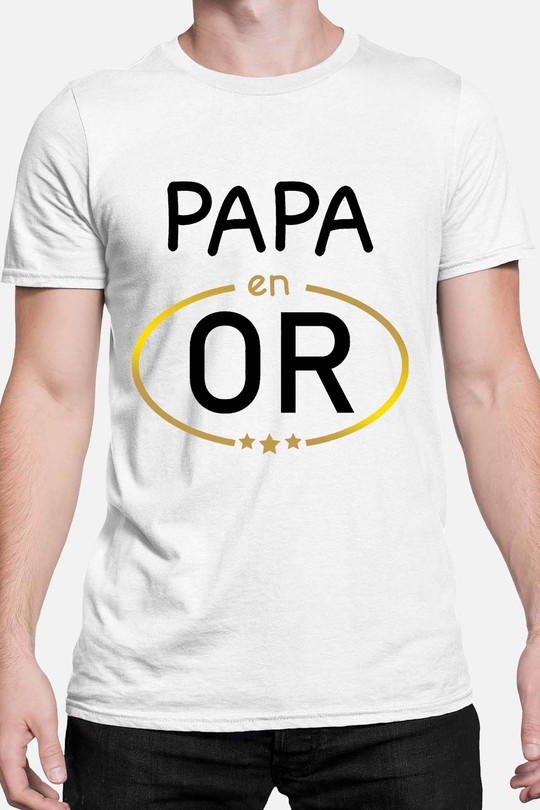 papa en or - Tshirt Homme-BLANC