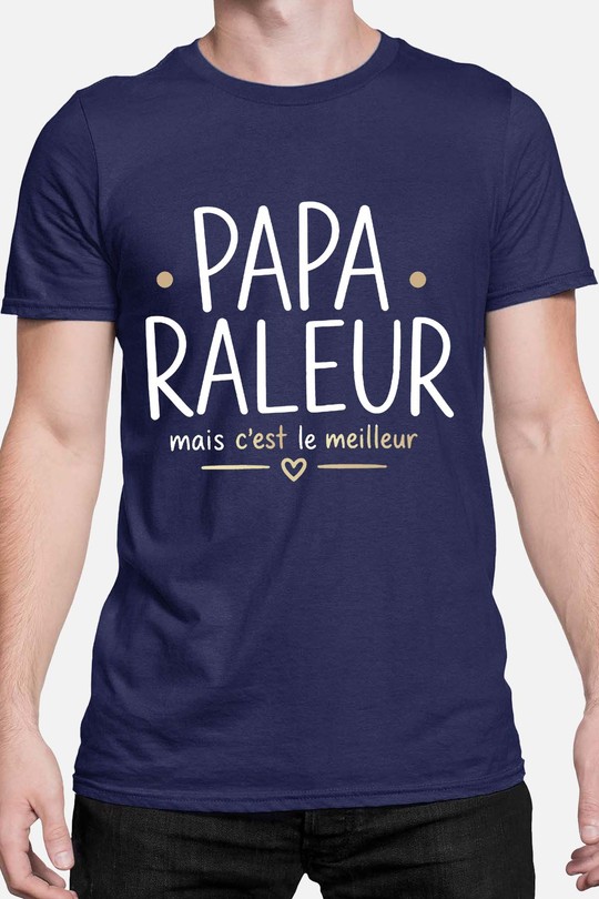 papa raleur BLANC-kamel-khedimallah - Tshirt Homme-MARINE