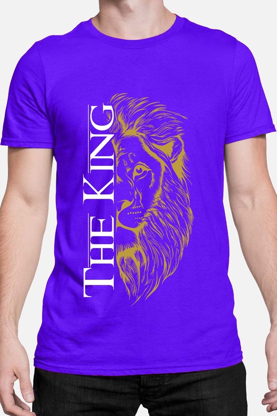 THE king - Tshirt Homme-BLEU ROI