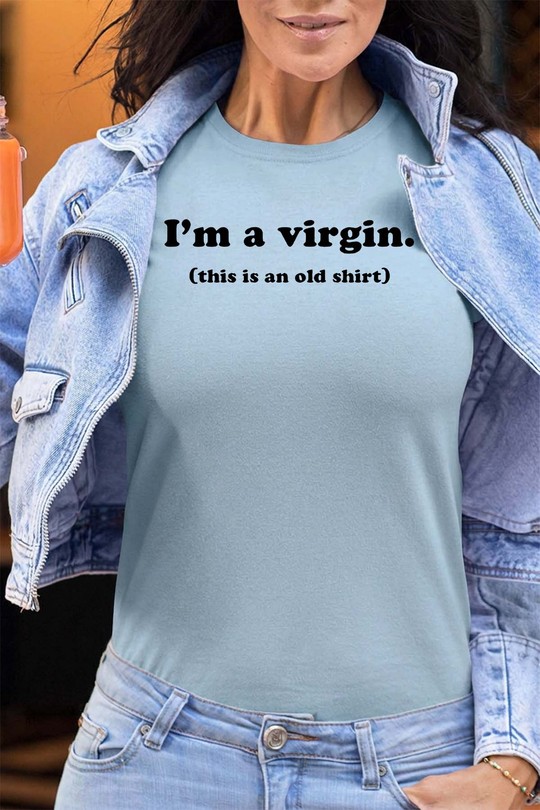 im a virgin - Tshirt Femme - FC-BLEU CIEL
