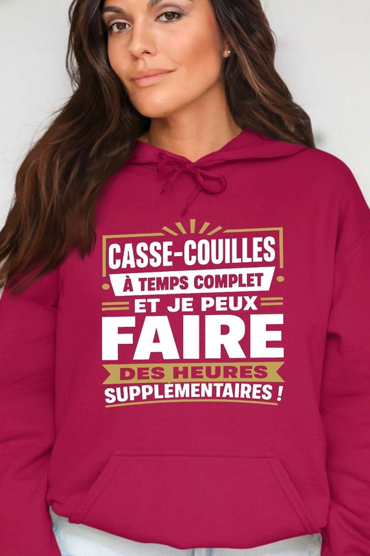 casse hrs supp - Sweat Capuche Femme-BORDEAUX