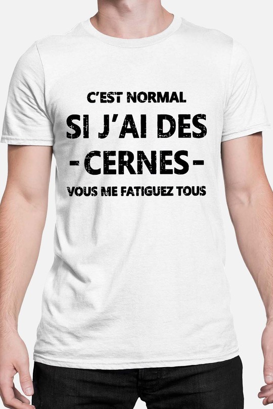 Cerne Fatiguez - Tshirt Homme-BLANC