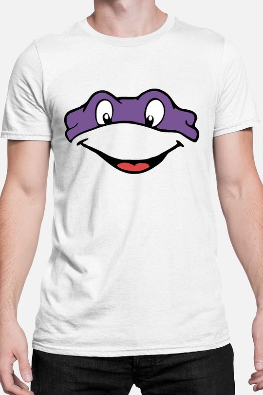 ninja turtles violet - Tshirt Homme-BLANC