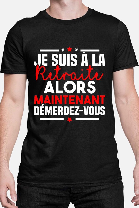 Retraite Démerdez - Tshirt Homme-NOIR