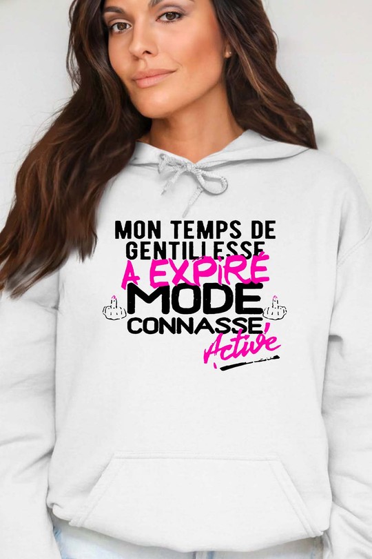 Gentillesse Terminée - Sweat Capuche Femme-BLANC