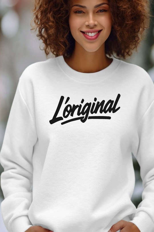 The Original - Sweat Col Rond Femme-BLANC