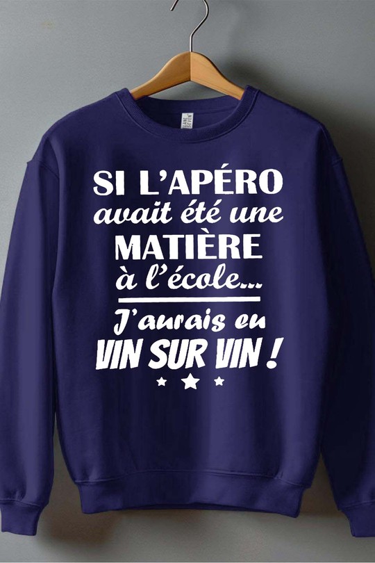 Passion Apéro - Sweat Col Rond Homme-MARINE