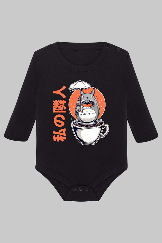 Esprit du Café - Body Manche longue bébé-NOIR