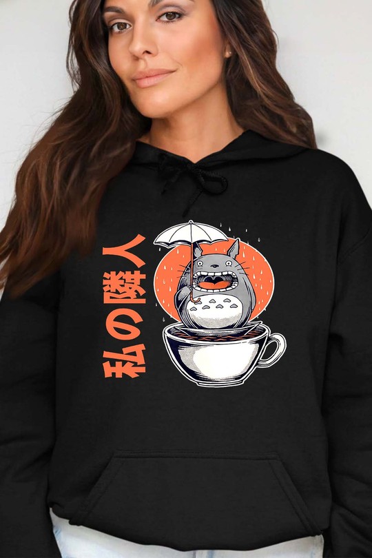 Esprit du Café - Sweat Capuche Femme-NOIR
