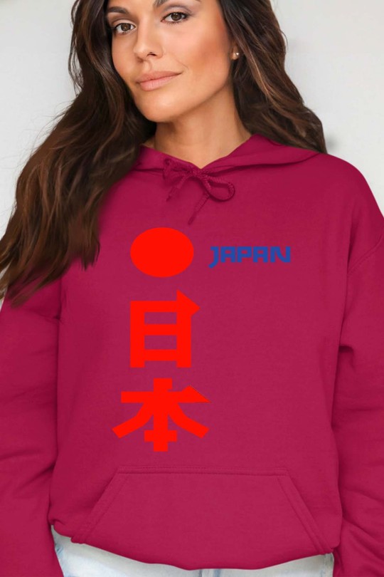 japon JP - Sweat Capuche Femme-BORDEAUX