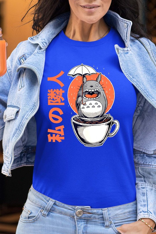 Esprit du Café - Tshirt Femme-BLEU ROI
